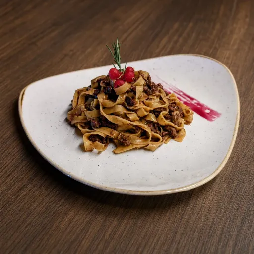 Tagliatelle mit Hirschragout