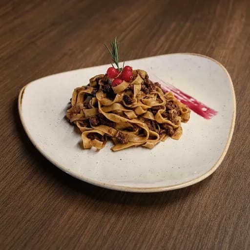 Tagliatelle mit Hirschragout